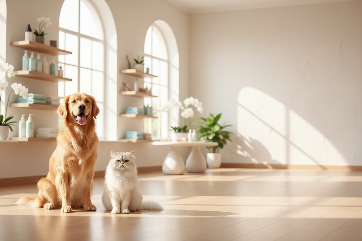 Premium pet grooming hero banner